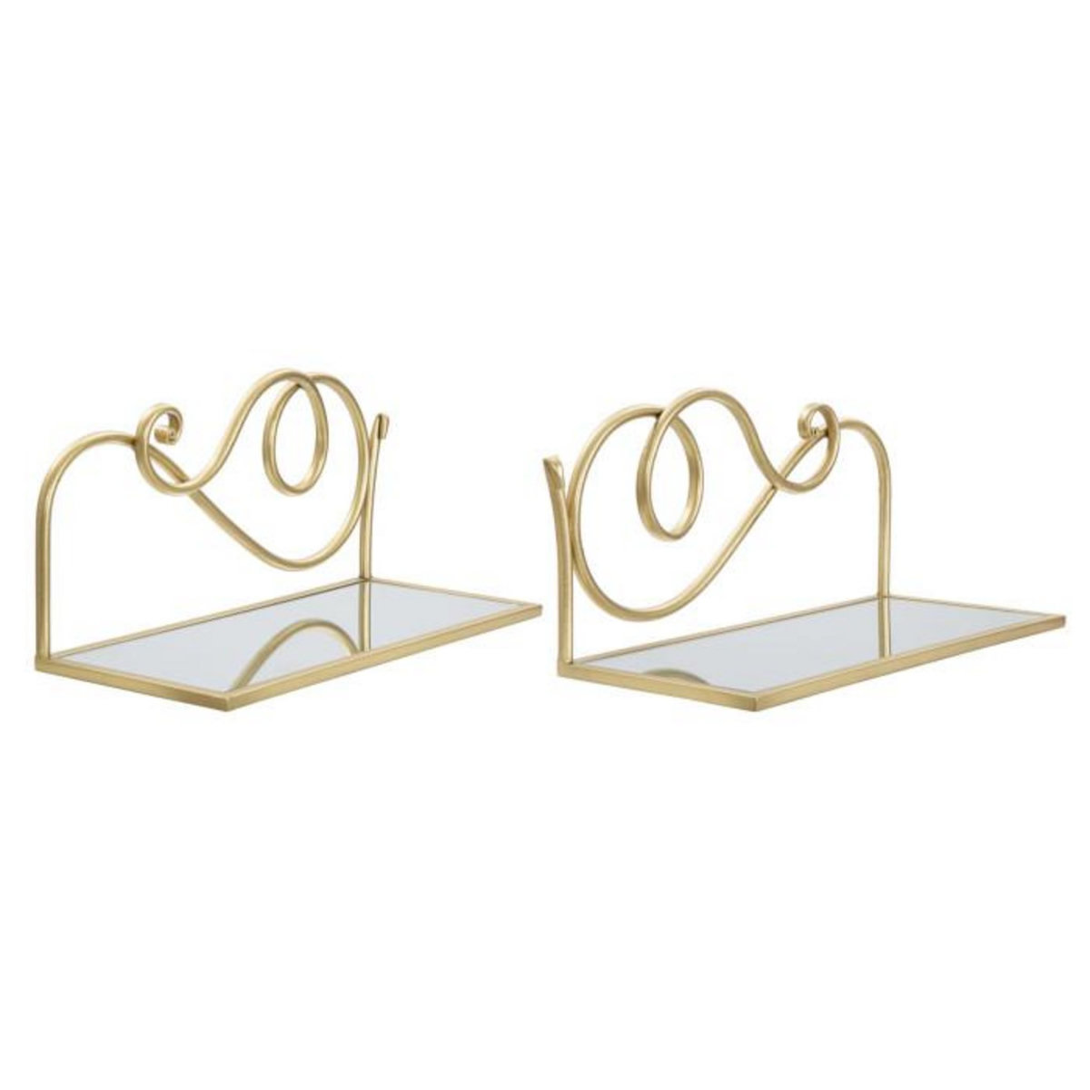 Paris Prix Lot de 2 Étagères Murales Design  Esther  41cm Or