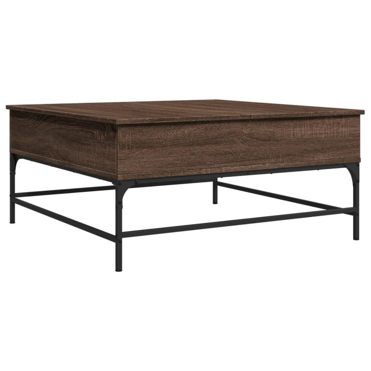 VIDAXL Table basse chene marron 95x95x45 cm bois d'ingenierie et metal