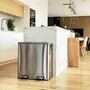 Voir la diapositive 4 : Kitchen move Poubelle de cuisine tri sélectif MAJOR Argent Acier inoxydable 60L