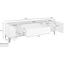 Voir la diapositive 4 : Meuble TV moderne 1 porte 1 tiroir L160cm BARI