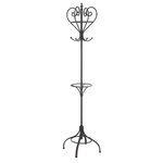 Paris Prix Porte-Manteaux Rond  Debout  189cm Noir