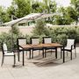 Voir la diapositive 1 : VIDAXL Table de jardin plateau en bois Noir Resine tressee bois massif