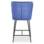 Paris Prix Chaise de Bar Velours Design  Elsa  100cm Bleu
