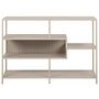 Voir la diapositive 3 : LISA DESIGN Anthea - étagère filaire métal avec plaquage en effet bois blanchi - 114 cm - gris