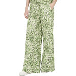 JACQUELINE DE YONG Pantalon fluide Imprimé Vert/Blanc Femme JDY Life Palazzo. Coloris disponibles : Vert