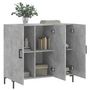 Voir la diapositive 4 : VIDAXL Buffet gris beton 90x34x80 cm bois d'ingenierie