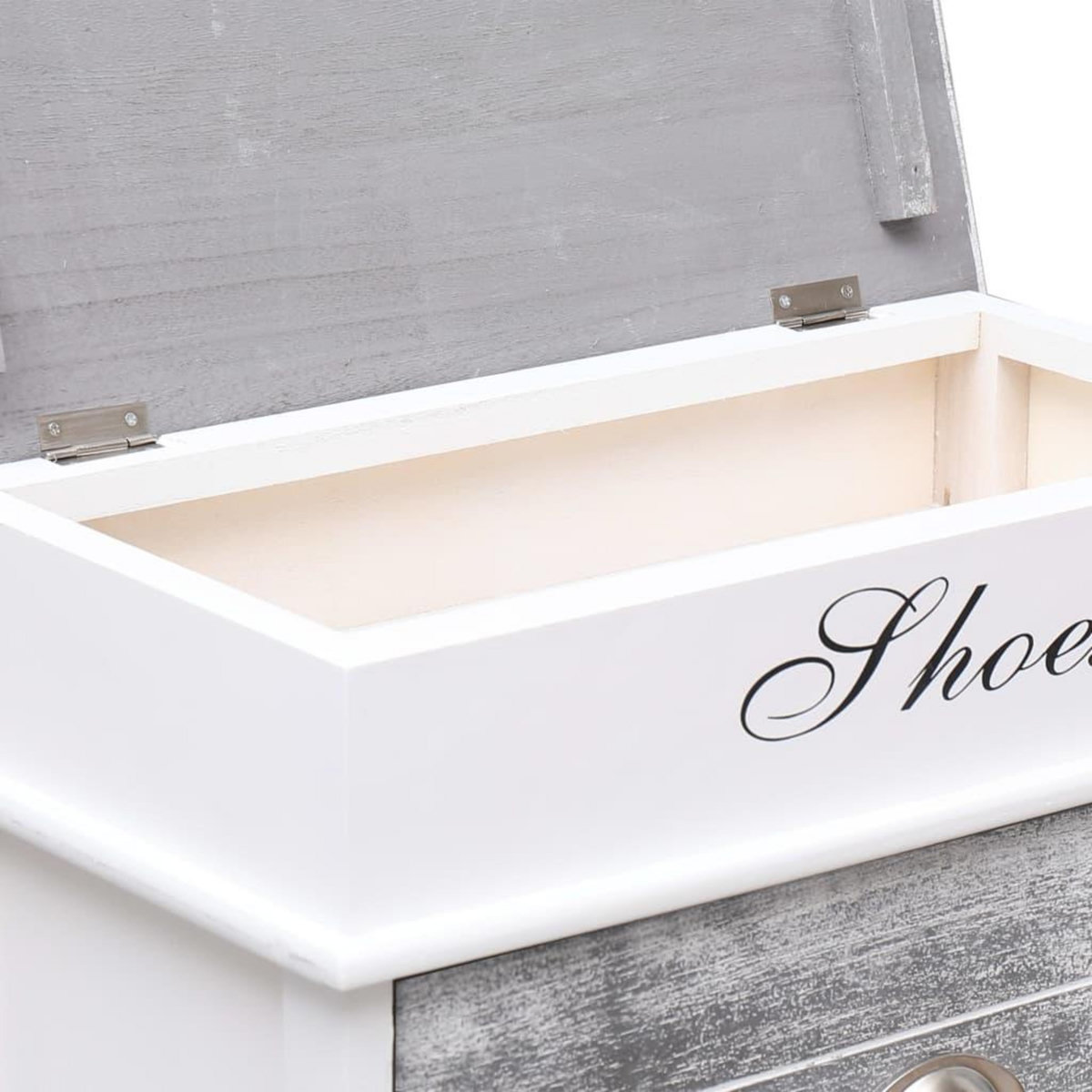 VIDAXL Armoire a chaussures Gris 50 x 28 x 98 cm Bois de Paulownia