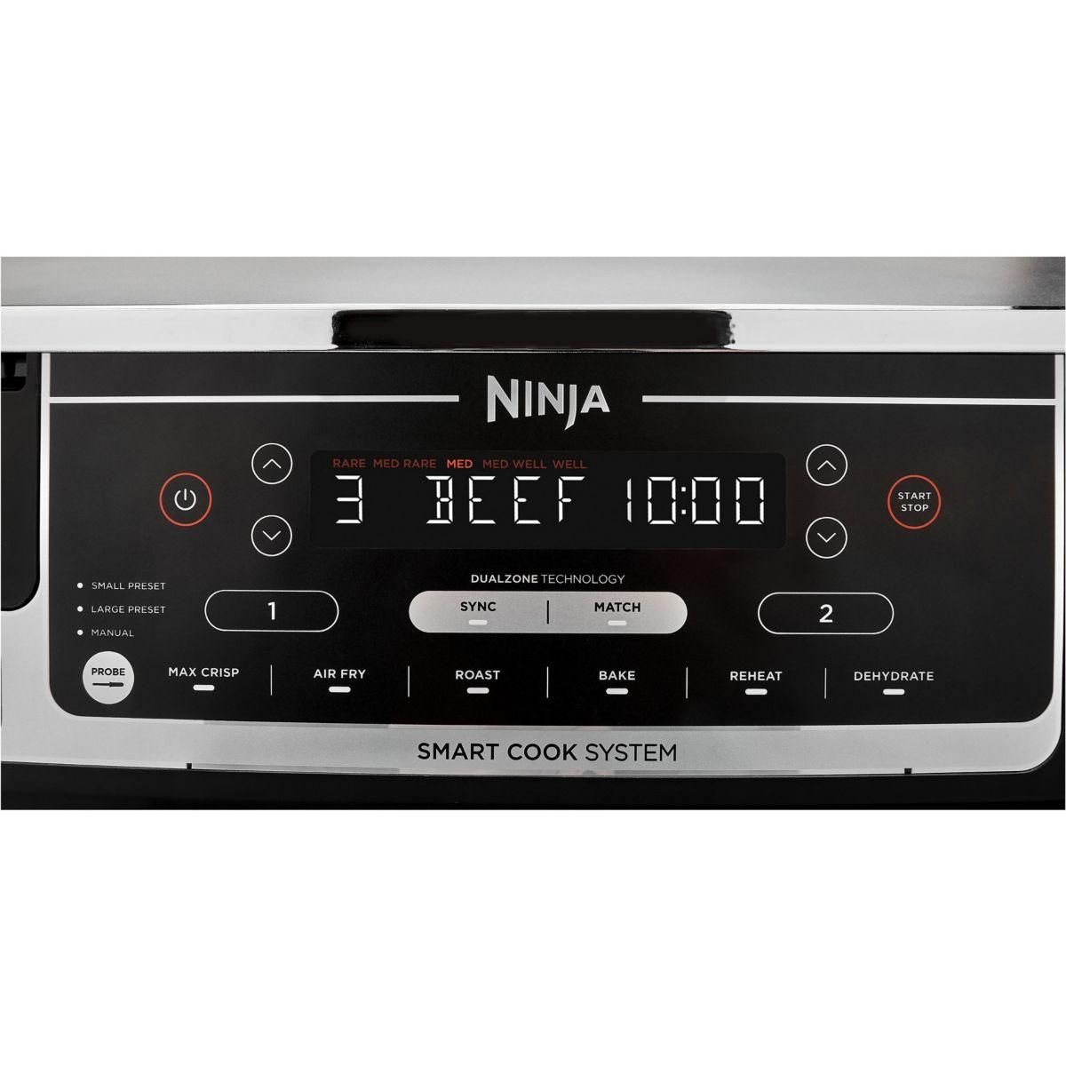 NINJA Friteuse sans huile Foodi DualZone 9,6l  AF451EU avec sonde