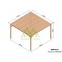 Voir la diapositive 2 : JARDIDECO Pergola en bois Toulouse avec toit semi-ouvert 400 x 400 cm - Maderland