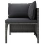 Voir la diapositive 4 : VIDAXL Salon de jardin 6 pcs avec coussins Resine tressee Gris