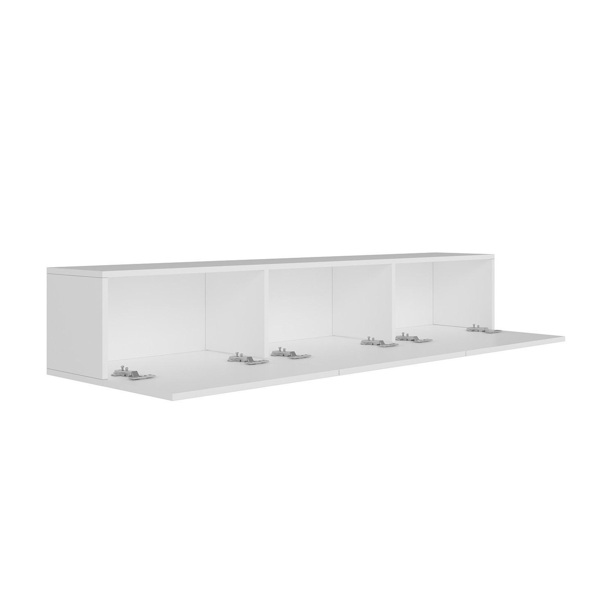 Voir la diapositive 4 : Habitat et Jardin Meuble tv en bois  west  150 x 32 x 30 cm - blanc