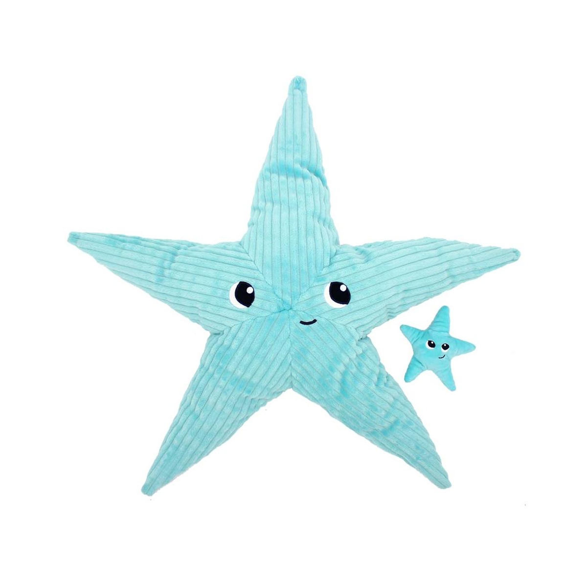 LES DEGLINGOS Les PTIPOTOS by Peluche WAHOU Etoile DE MER Maman  and  Bebe Bleu Aqua