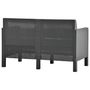 Voir la diapositive 4 : VIDAXL Canape a 2 places de jardin avec coussins Anthracite PP Rotin