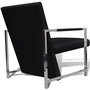 Voir la diapositive 4 : VIDAXL Fauteuil avec pieds chromes Noir Similicuir