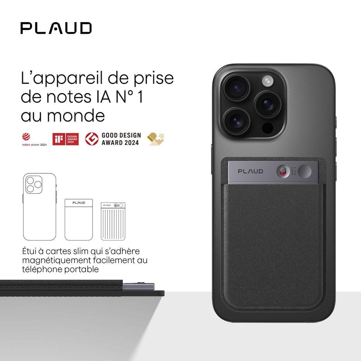 PLAUD DICTAPHONE Note Noir