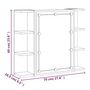 Voir la diapositive 6 : VIDAXL Armoire a miroir avec LED Chene fume 70x16,5x60 cm