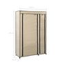 Voir la diapositive 6 : VIDAXL Garde-robe pliable Creme 110x45x175 cm Tissu