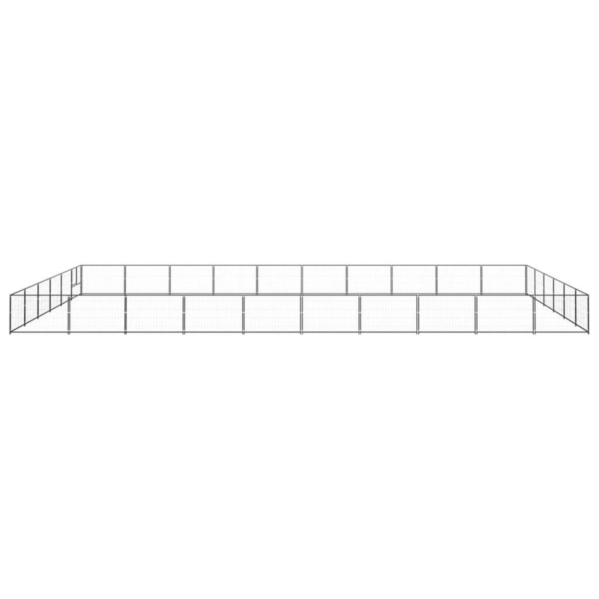 VIDAXL Chenil Noir 60 m^2 Acier