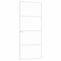 Voir la diapositive 4 : VIDAXL Porte d'interieur Blanc 83x201,5 cm Trempe verre aluminium fin