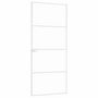 Voir la diapositive 4 : VIDAXL Porte d'interieur Blanc 83x201,5 cm Trempe verre aluminium fin