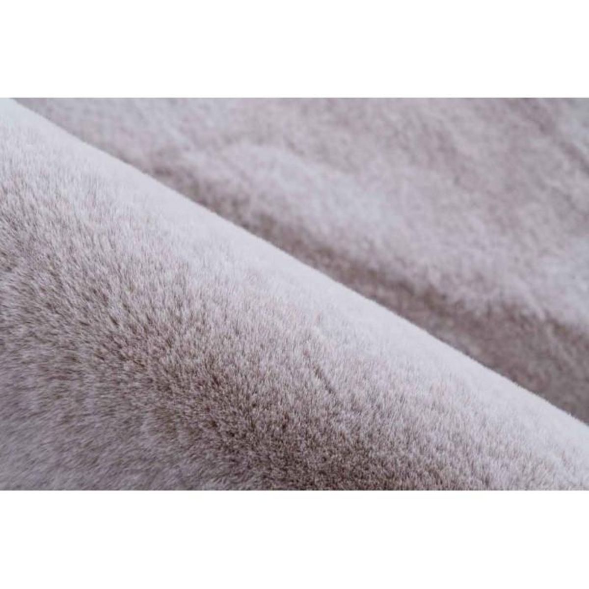 Paris Prix Tapis à Poils Longs Uni  Saika  Rose & Blanc