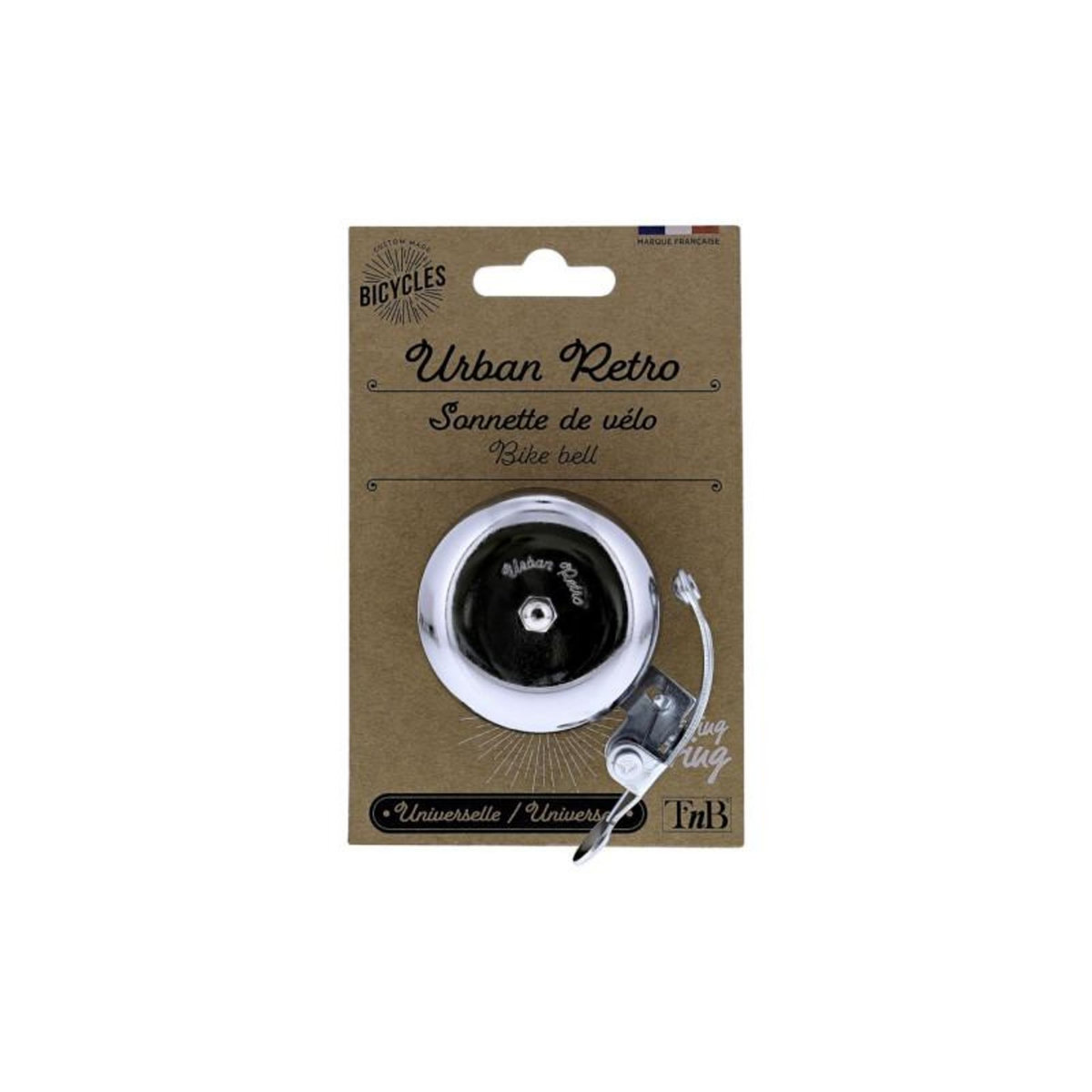 TNB Avertisseur sonore Tnb URBAN RETRO Sonnette velo argent