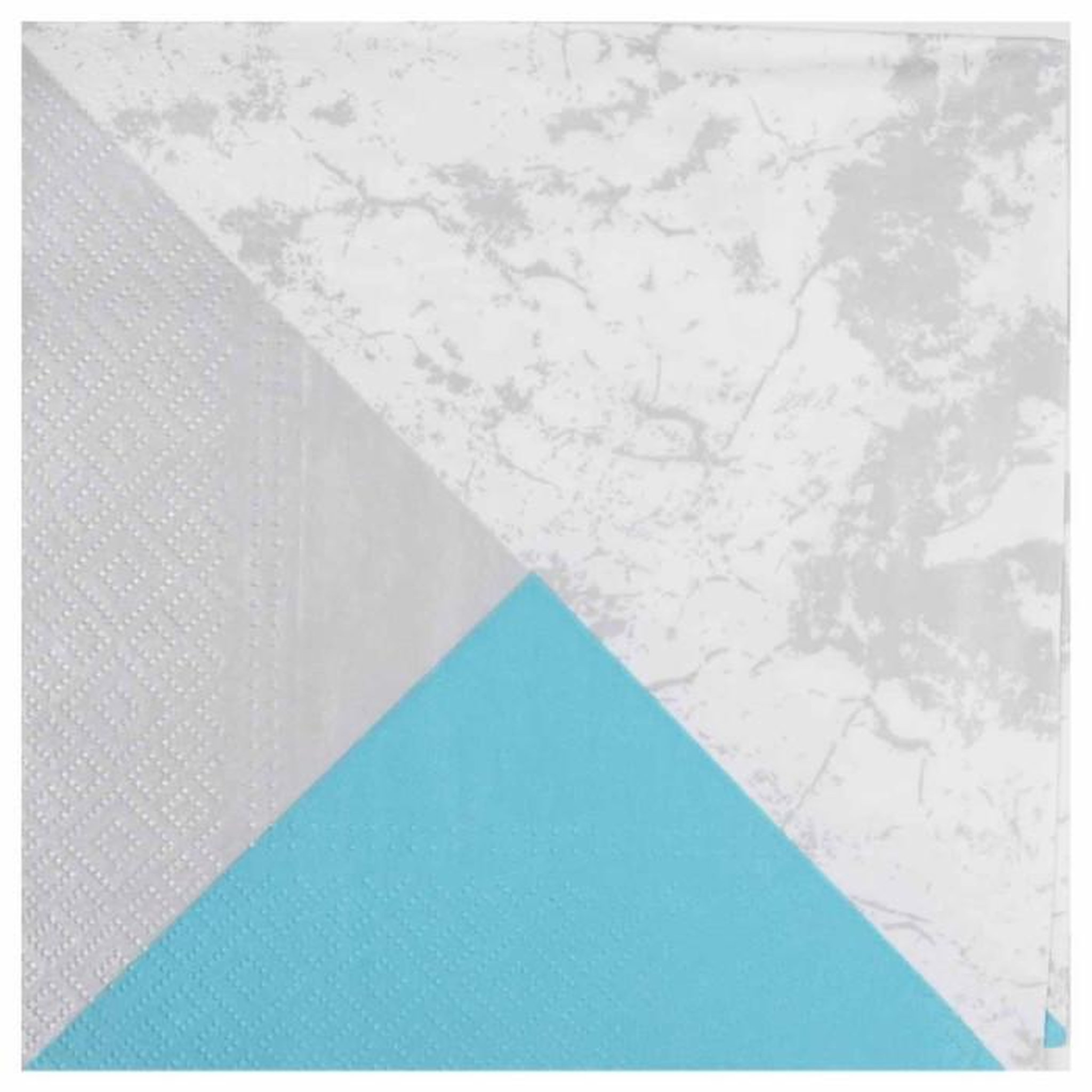 Paris Prix Lot de 20 Serviettes en Papier  Marbre  33x33cm Argent