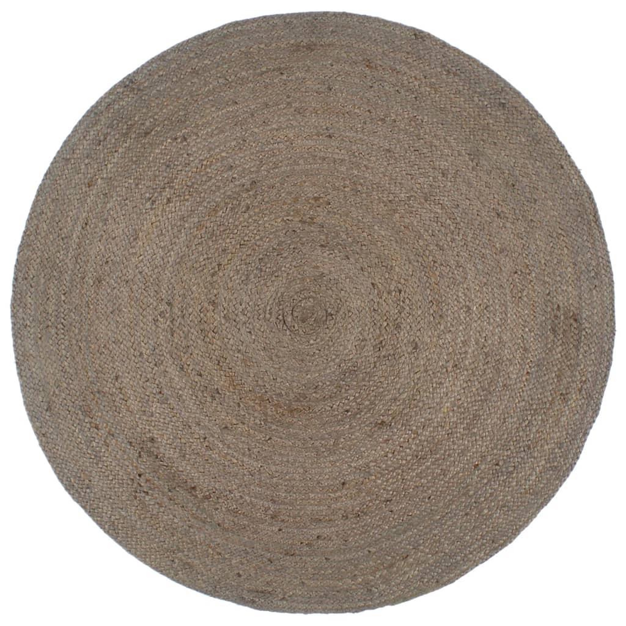 Voir la diapositive 1 : VIDAXL Tapis fait a la main Jute Rond 180 cm Gris