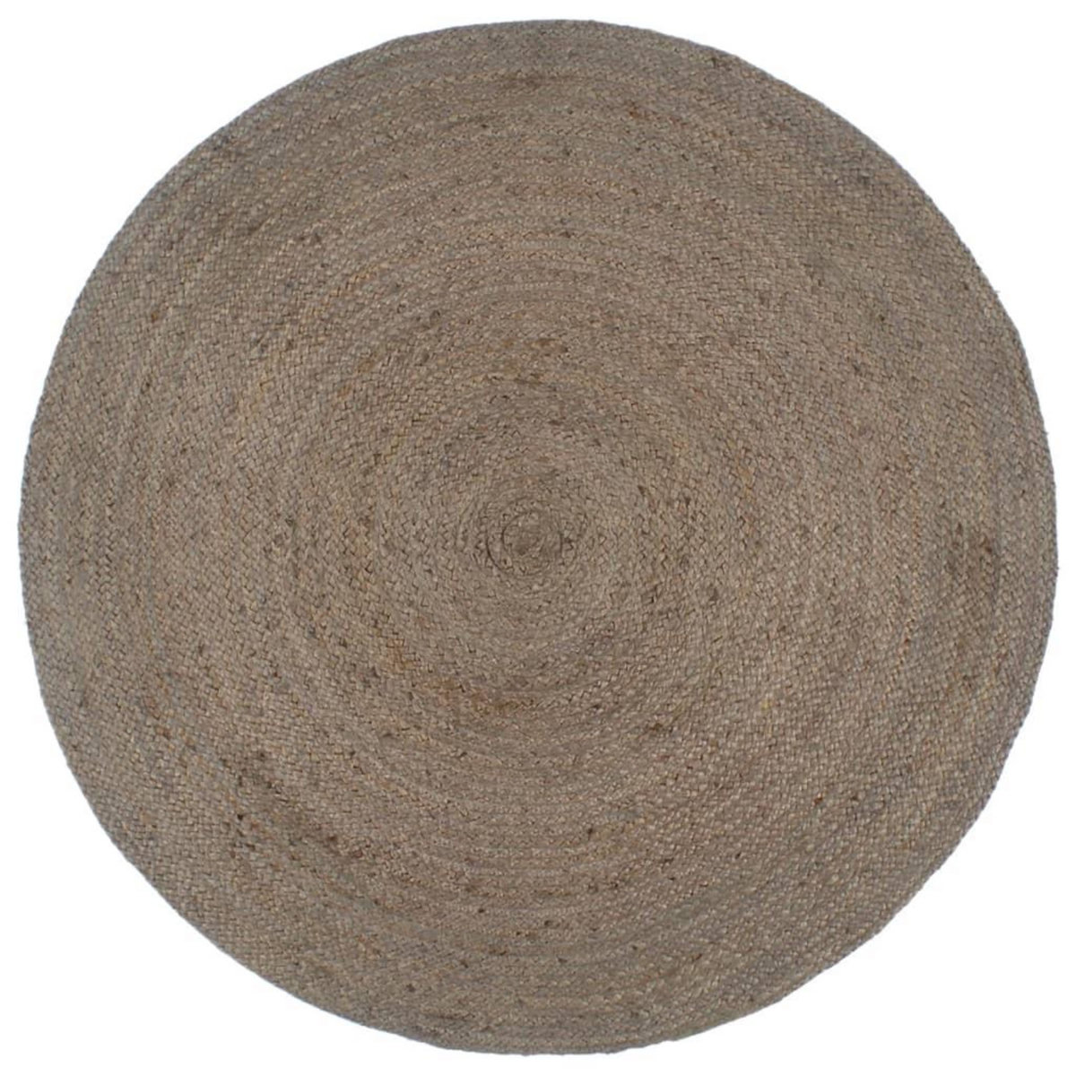 VIDAXL Tapis fait a la main Jute Rond 180 cm Gris
