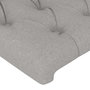Voir la diapositive 4 : VIDAXL Tetes de lit 2 pcs Gris clair 100x7x78/88 cm Tissu