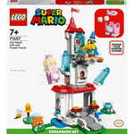 LEGO Super Mario 71407 Ensemble d&rsquo;Extension La Tour Gelée et le Costume de Peach Chat, Jouet