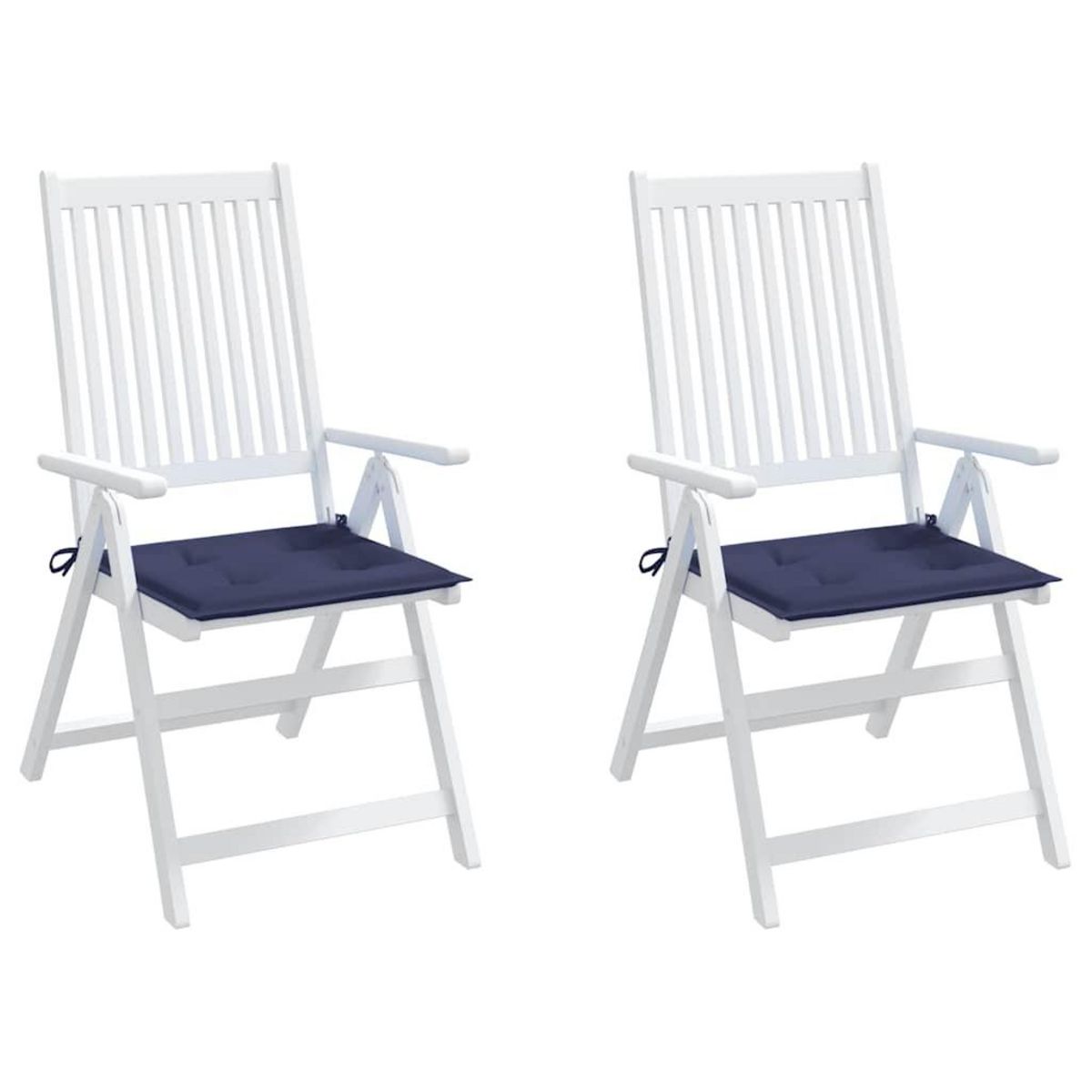 VIDAXL Coussins de palette lot de 2 bleu marine 40x40x3 cm