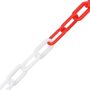 Voir la diapositive 2 : VIDAXL Chaîne d'avertissement Rouge et blanc 30 m Ø4 mm Plastique