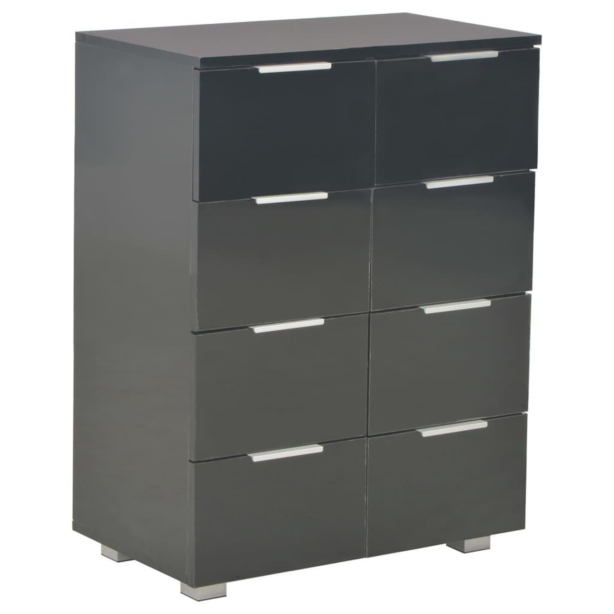 Voir la diapositive 2 : VIDAXL Buffet Noir brillant 60x35x80 cm Bois d'ingenierie