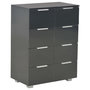 Voir la diapositive 2 : VIDAXL Buffet Noir brillant 60x35x80 cm Bois d'ingenierie