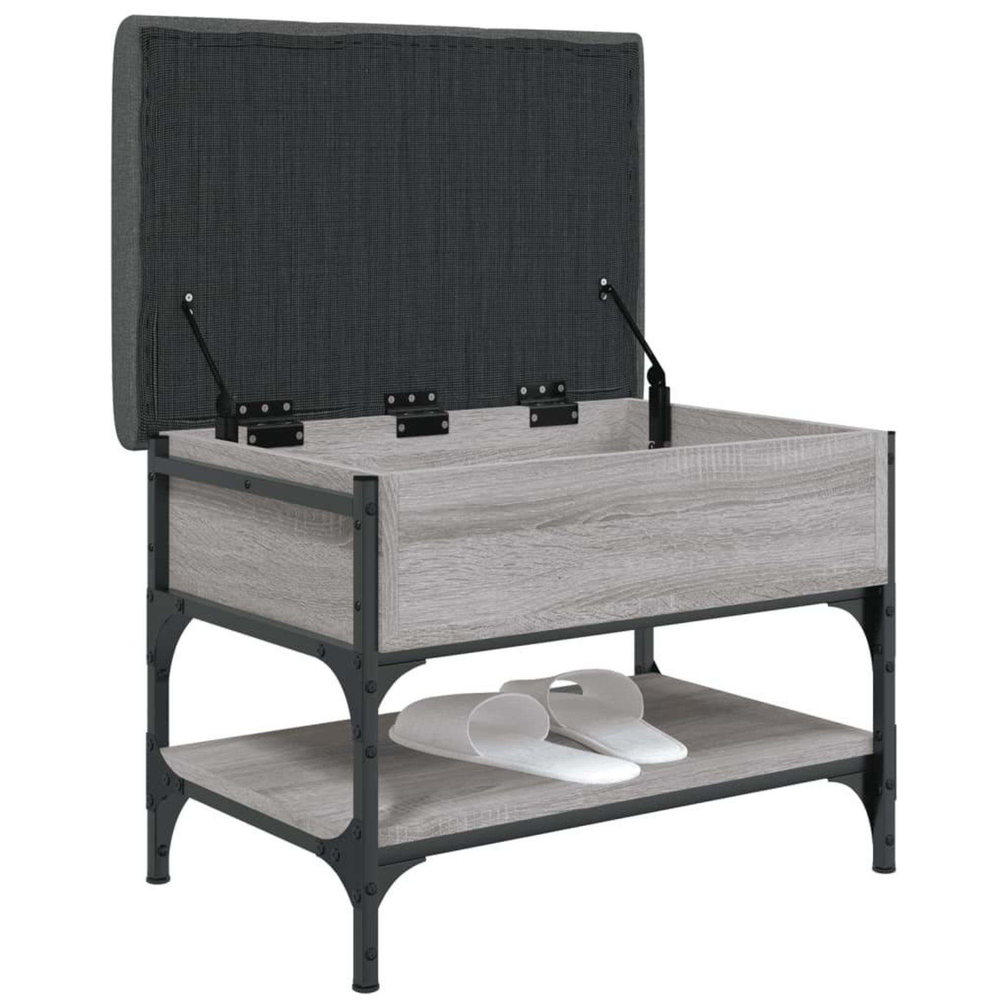Voir la diapositive 4 : VIDAXL Banc a chaussures sonoma gris 62x42x45 cm bois d'ingenierie