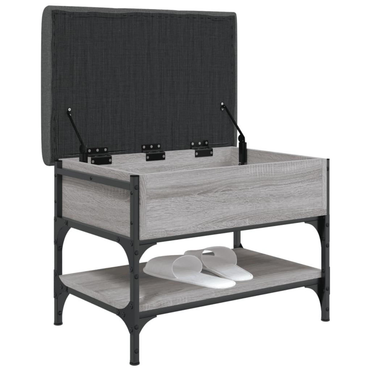 VIDAXL Banc a chaussures sonoma gris 62x42x45 cm bois d'ingenierie