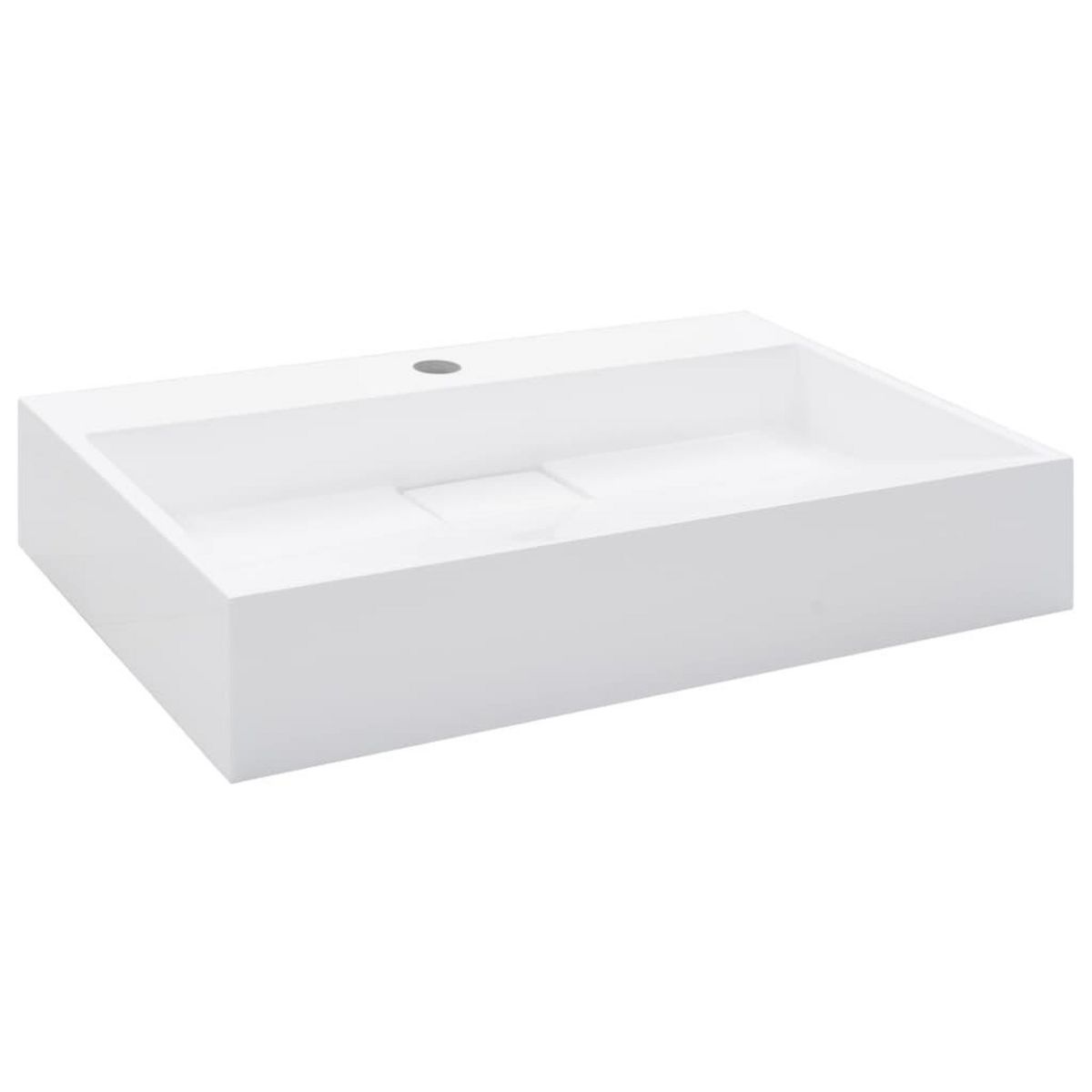 VIDAXL Lavabo 60x38x11 cm Fonte minerale/marbre Blanc