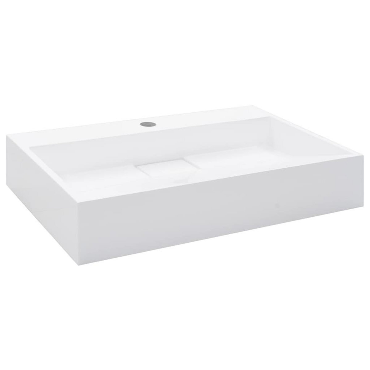 VIDAXL Lavabo 60x38x11 cm Fonte minerale/marbre Blanc
