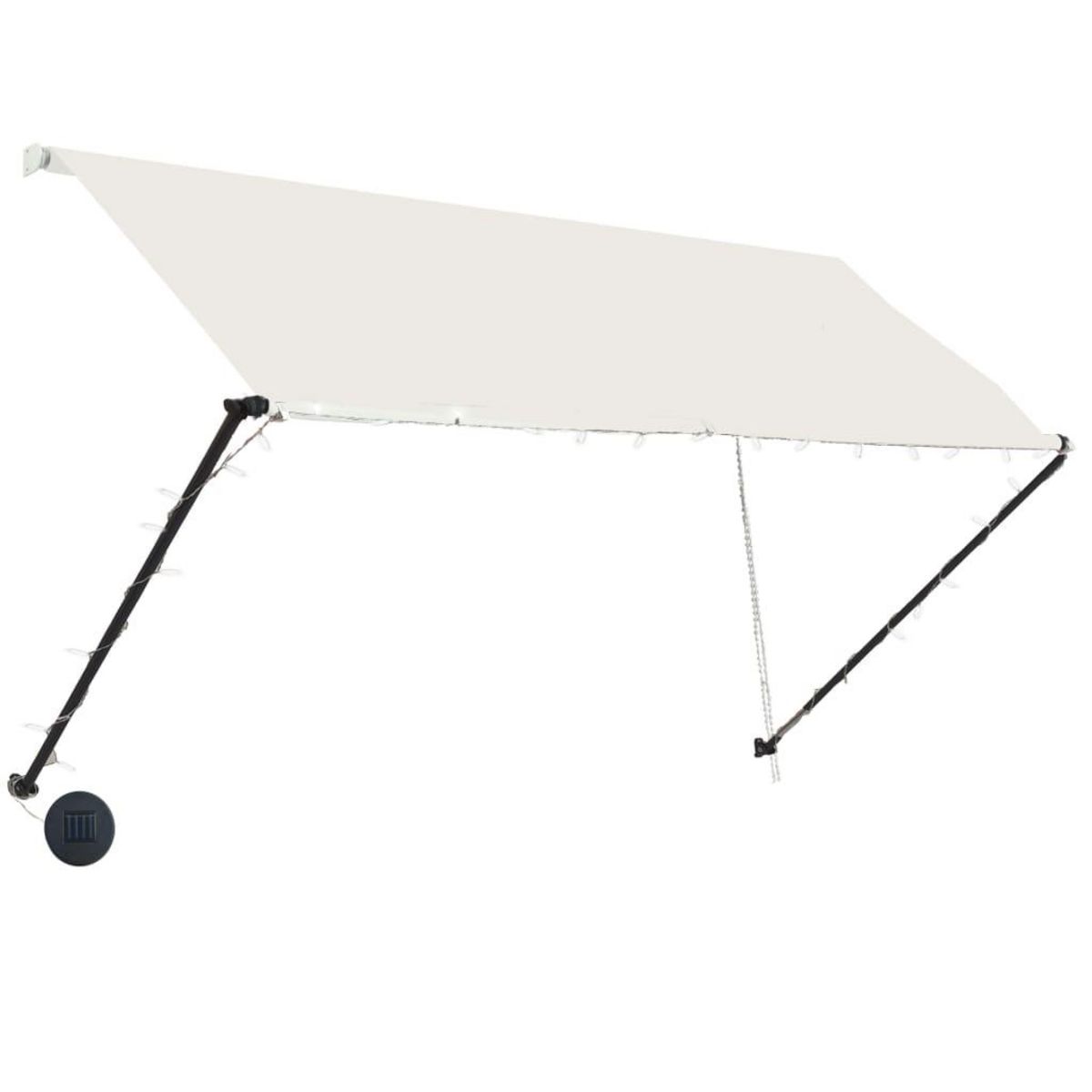 VIDAXL Auvent retractable avec LED 250x150 cm Creme