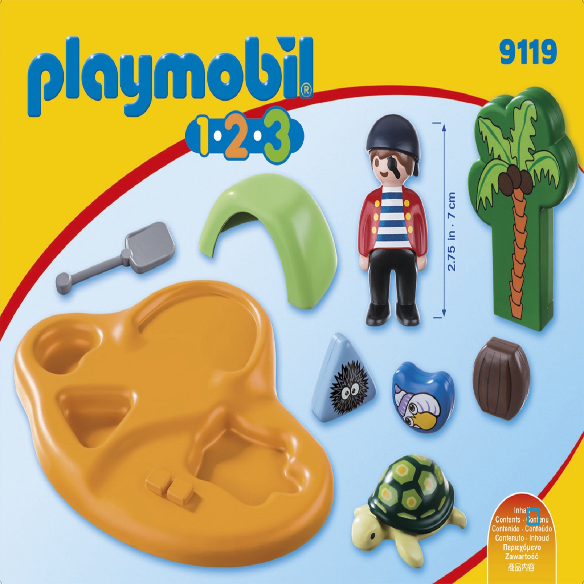 Voir la diapositive 3 : PLAYMOBIL 9119 - 1.2.3 - Ile de pirate 