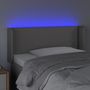 Voir la diapositive 4 : VIDAXL Tete de lit a LED Gris 93x16x78/88 cm Similicuir