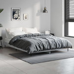 VIDAXL Cadre de lit sans matelas gris beton 135x190 cm