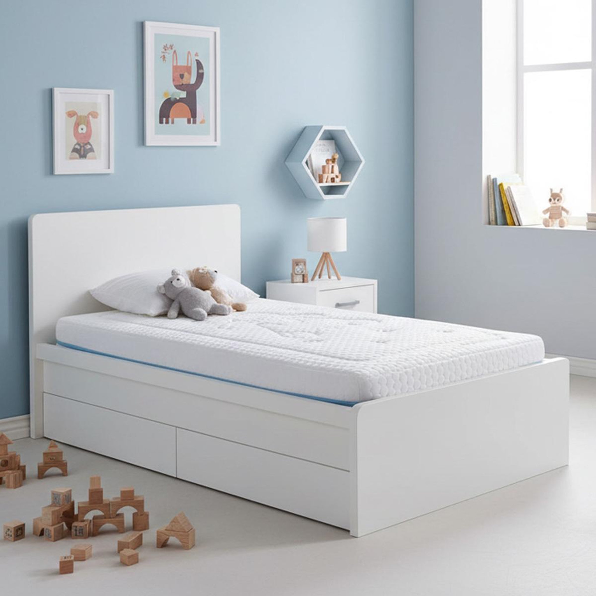 Voir la diapositive 2 : MINEA Minea | matelas sweet dreams bleu bébé | mousses haute densité & supersoft