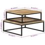 Voir la diapositive 6 : VIDAXL Tables gigognes 2 pcs Bois solide de manguier