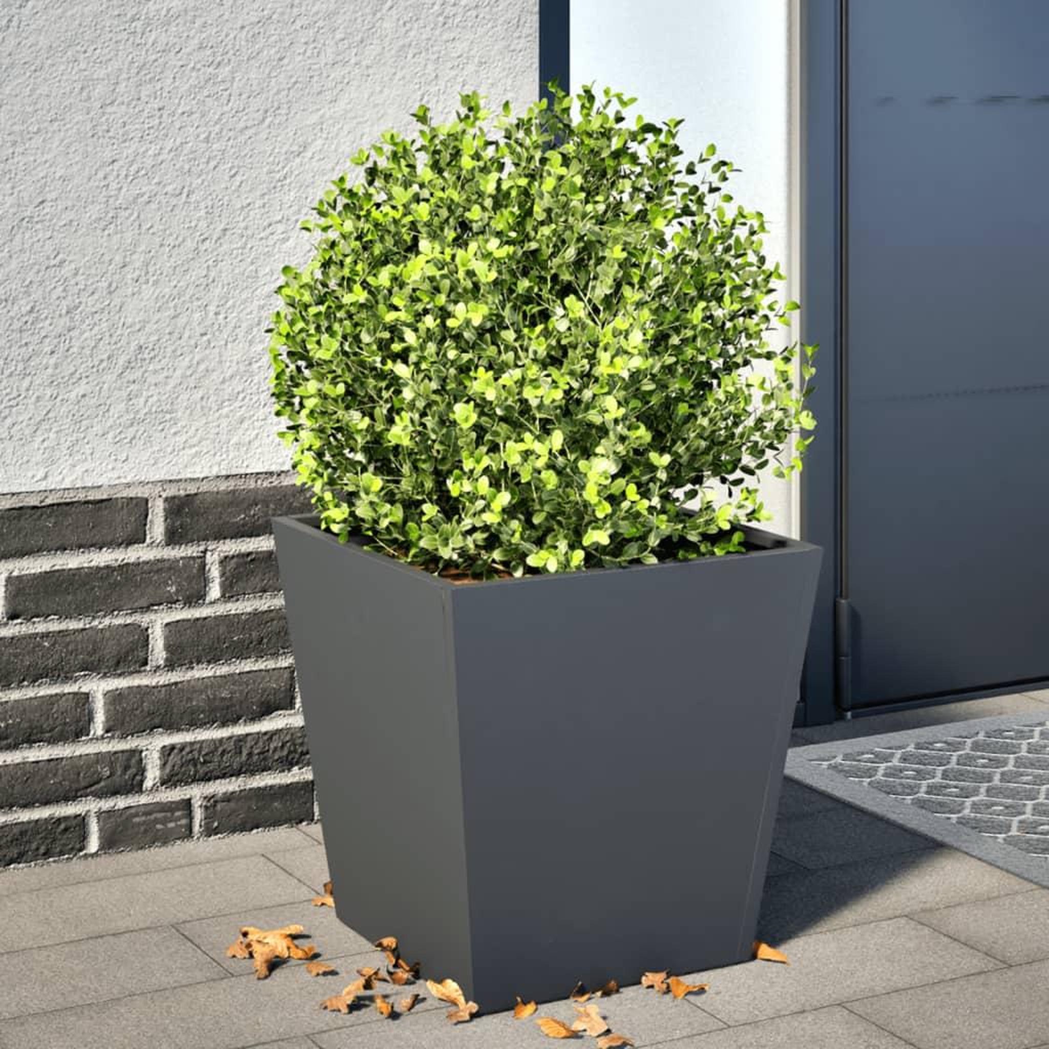 VIDAXL Jardiniere anthracite 40x40x40 cm acier