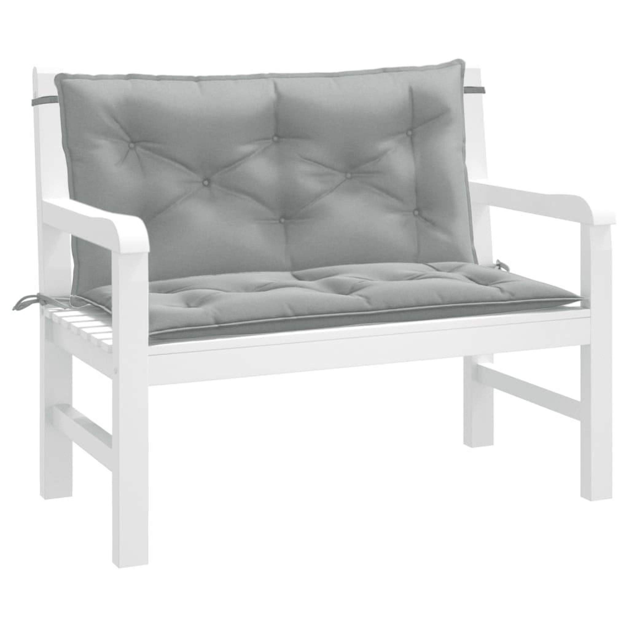 VIDAXL Coussins de banc de jardin lot de 2 gris clair melange tissu