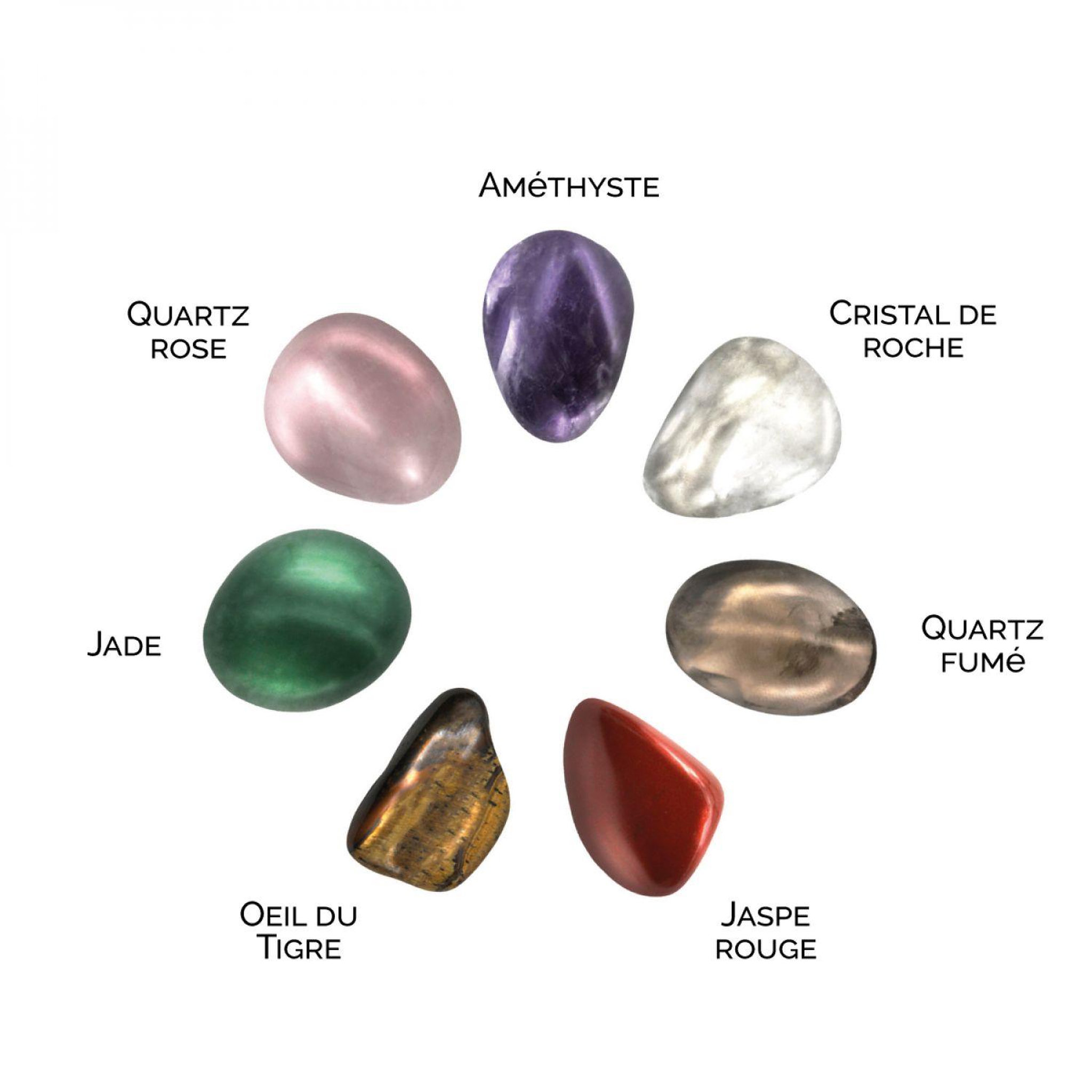 Voir la diapositive 2 : VIVEZEN Lot de pierres 7 chakras