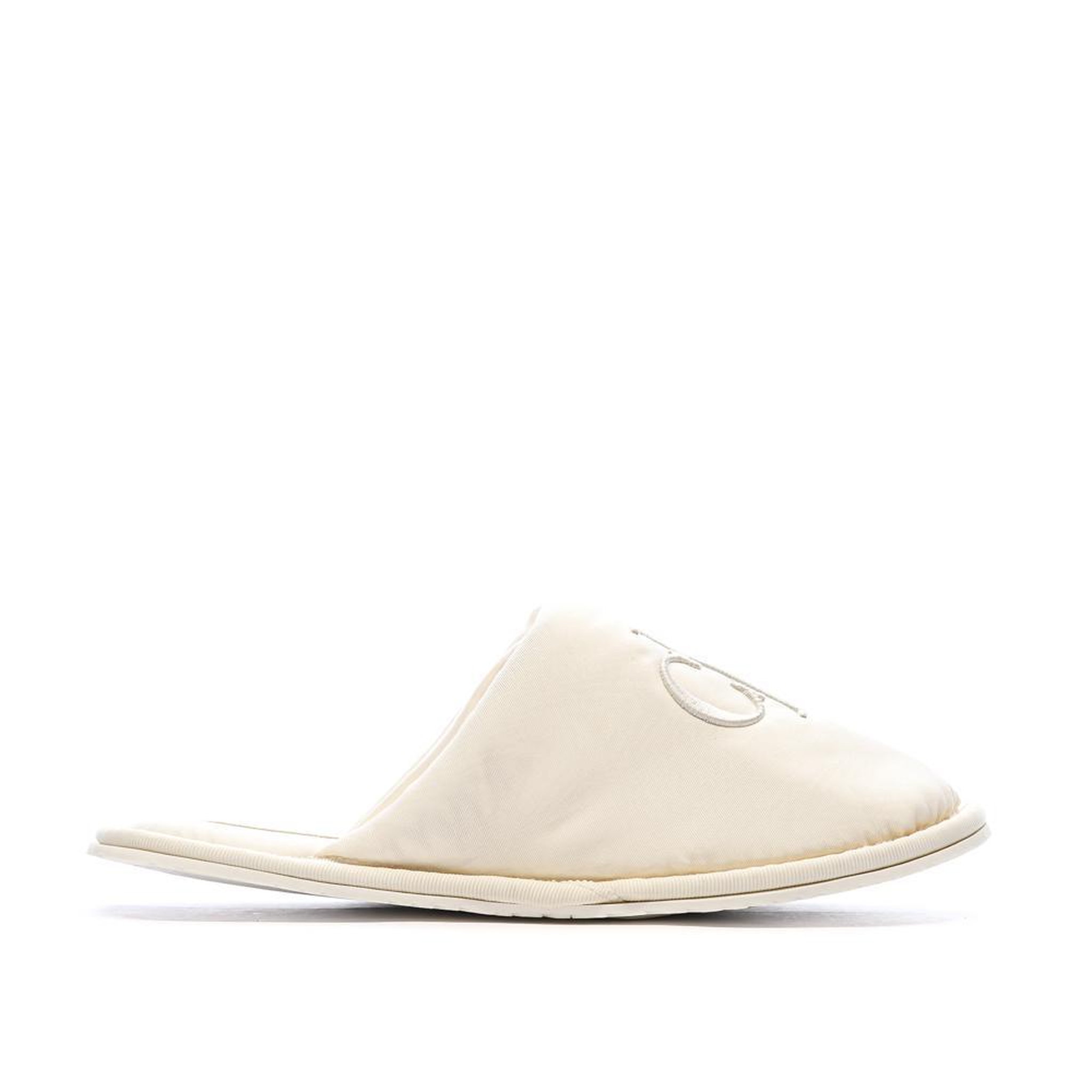 Voir la diapositive 2 : CALVIN KLEIN JEANS Chaussons Blanc Femme Calvin Klein Jeans Slipper Satin Moire
