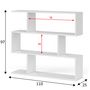 Voir la diapositive 2 : VS VENTA-STOCK Étagère Bibliothèque Bolonia Couleur Blanc 6 étagères, pour Salle à Manger ou Bureau